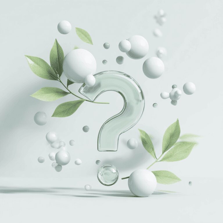symbole de question dans un univers mêlant science et nature