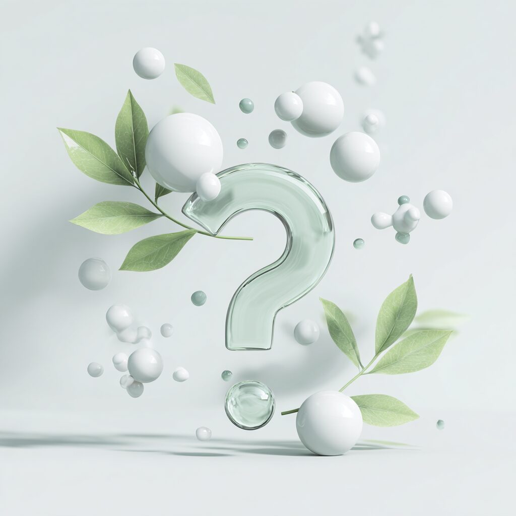 symbole de question dans un univers mêlant science et nature