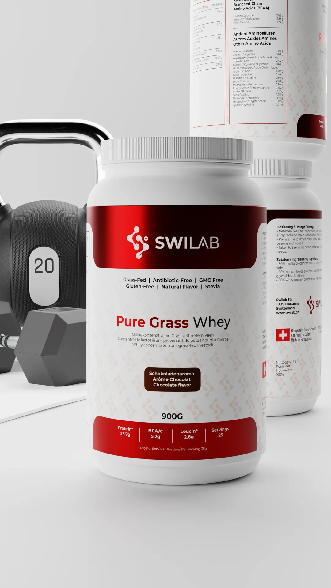 Pure Grass Whey Swilab — visuel chocolat