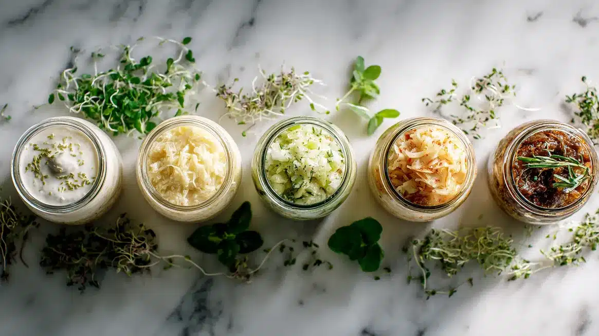 Probiotiques naturels — aliments fermentés riches en souches bénéfiques pour la flore intestinale