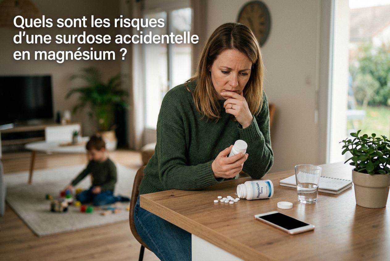 Quels sont les risques d'une surdose accidentelle en magnésium ?