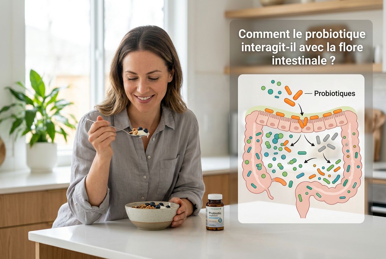 Comment le probiotique interagit-il avec la flore intestinale ?