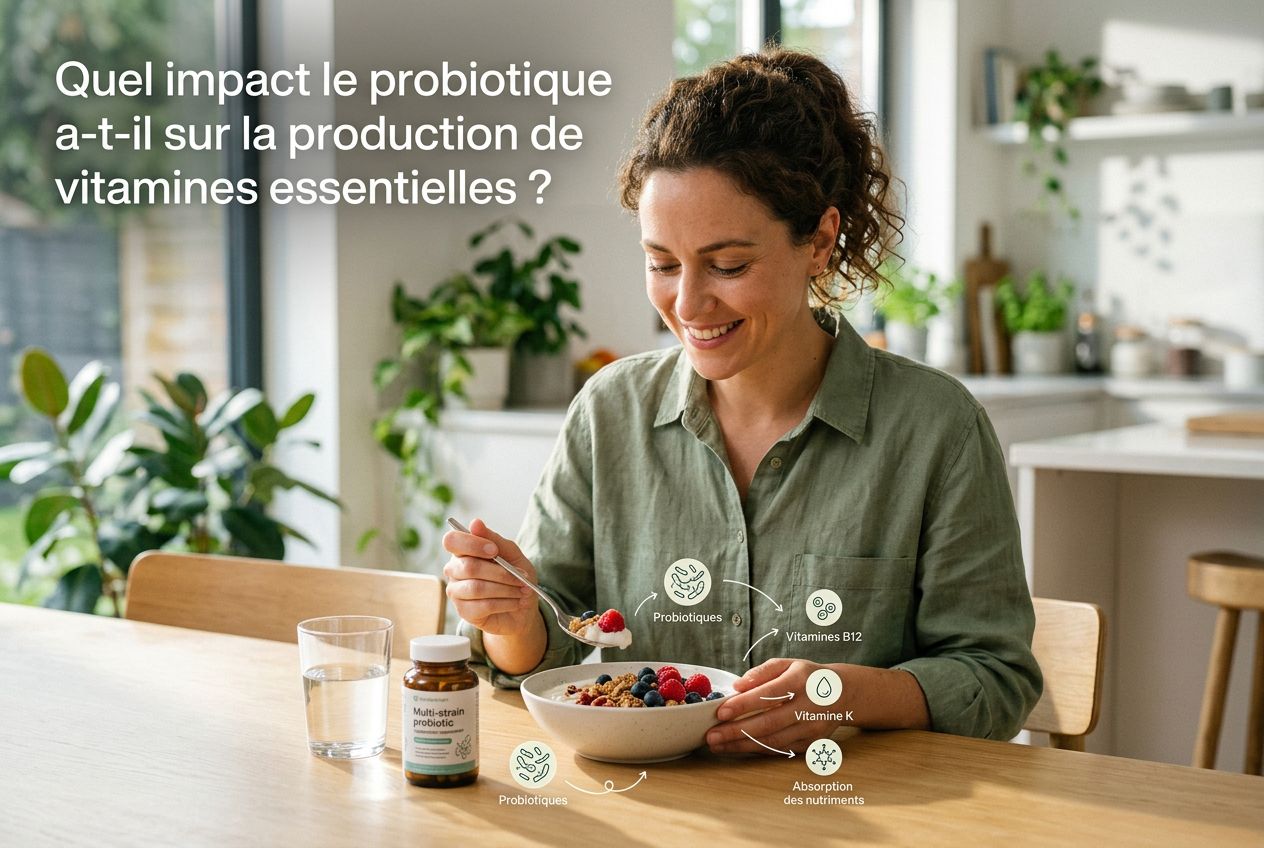 Quel impact le probiotique a-t-il sur la production de vitamines essentielles ?