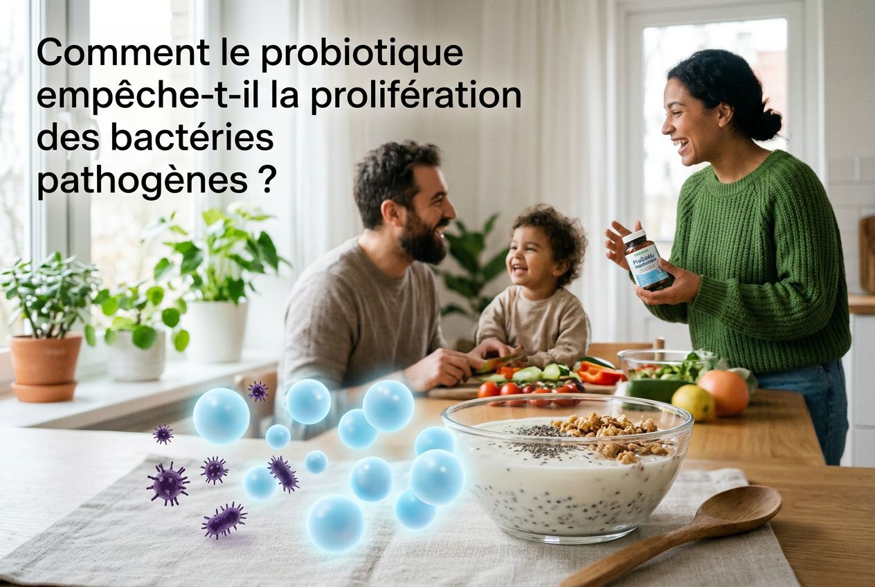 Comment le probiotique empêche-t-il la prolifération des bactéries pathogènes ?