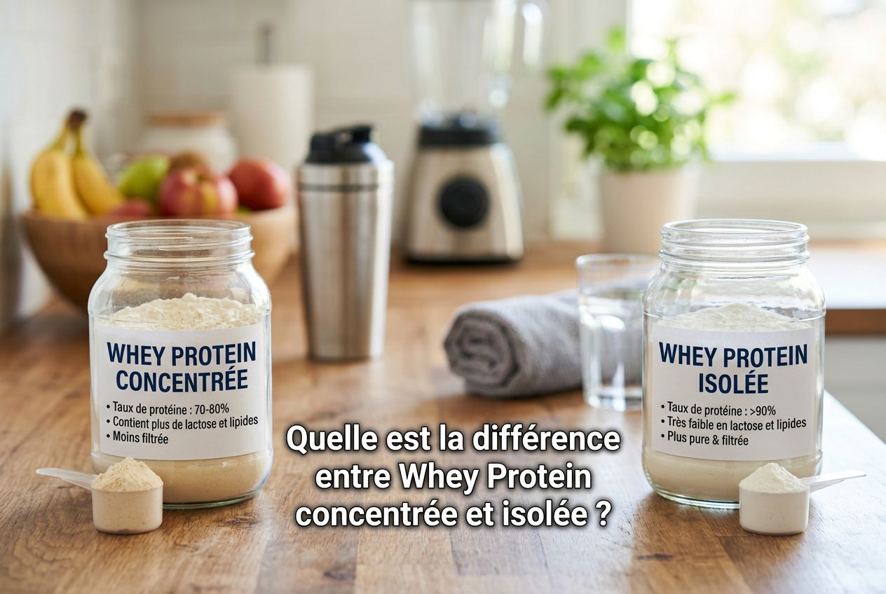 Quelle est la différence entre Whey Protein concentrée et isolée ?