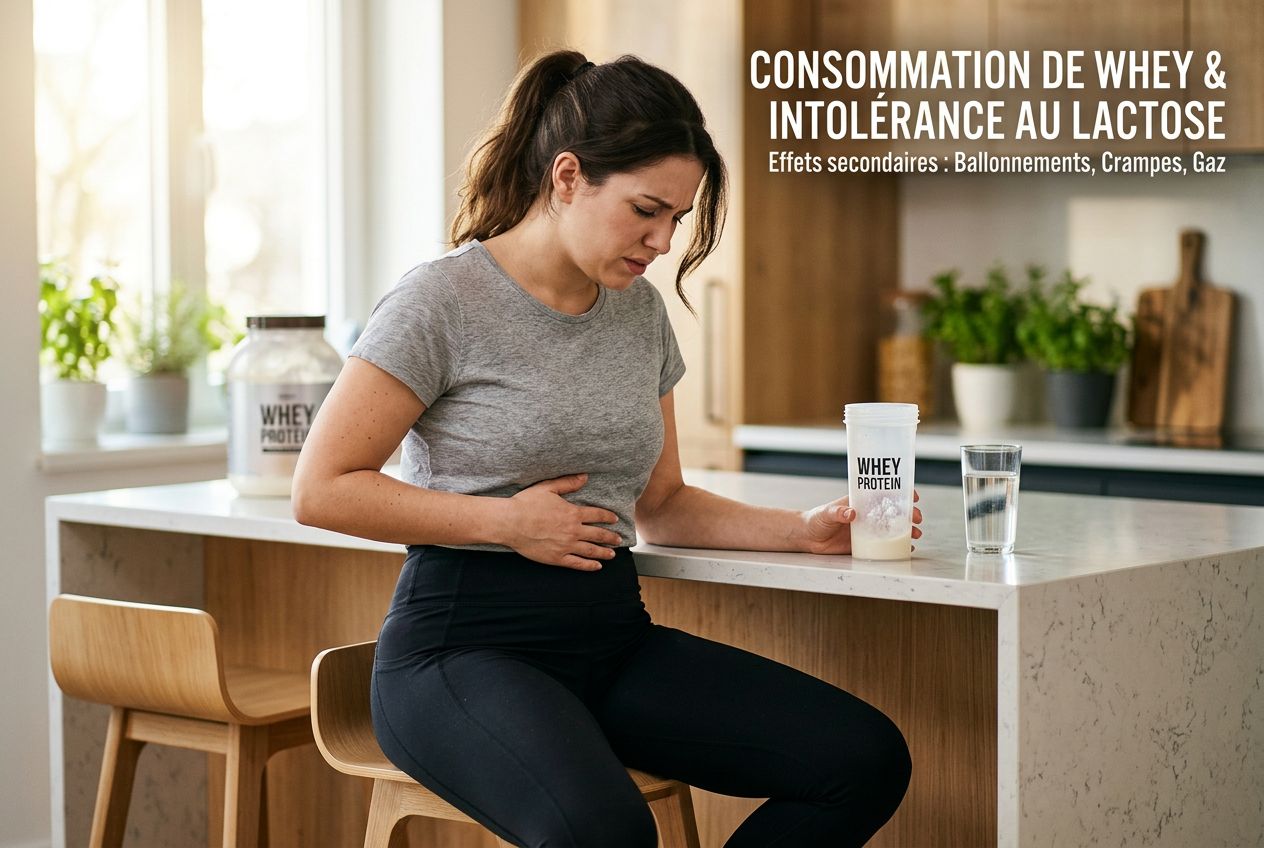 Quels effets secondaires la consommation de Whey Protein peut-elle avoir chez les personnes allergiques au lactose ?
