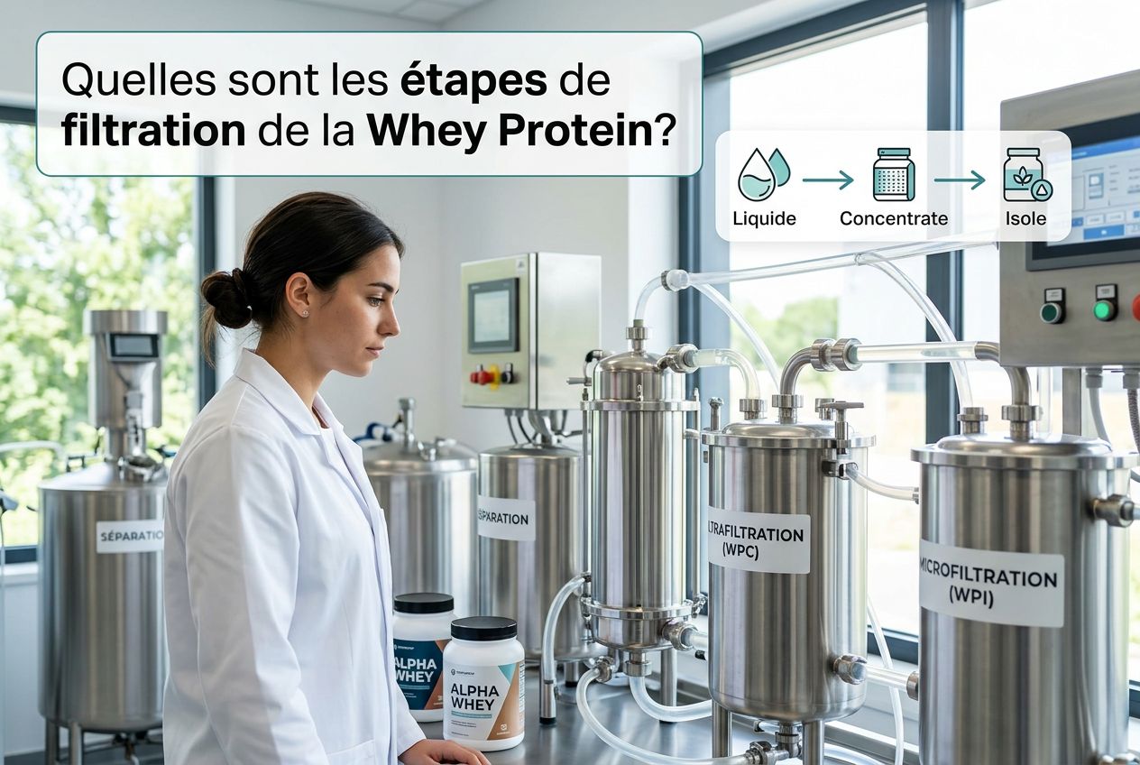 Quelles sont les étapes de filtration de la Whey Protein ?