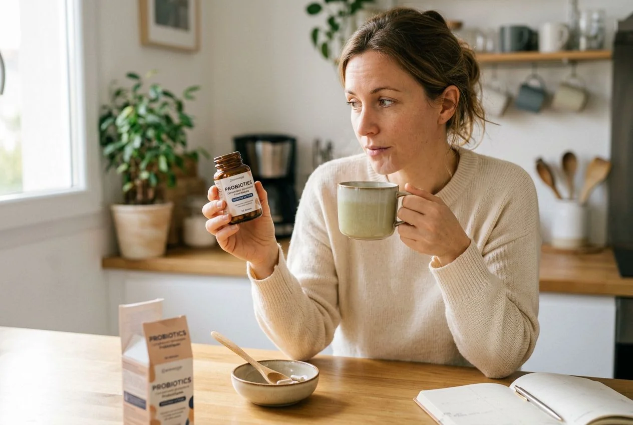Should probiotic intake be spaced apart from hot drinks?